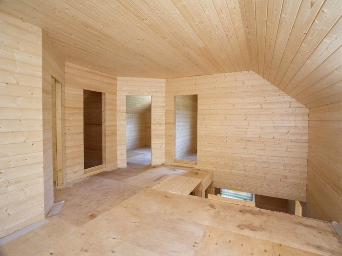 Отделка каркасного дома внутри