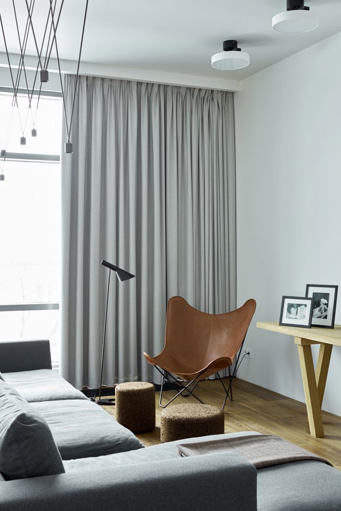 Шторы в гостиную в современном стиле Минимализм