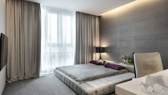 Шторы в спальню Минимализм