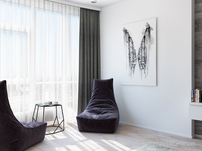 Шторы Минимализм в интерьере