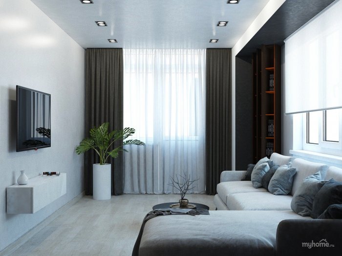 Шторы в квартиру в зал Минимализм