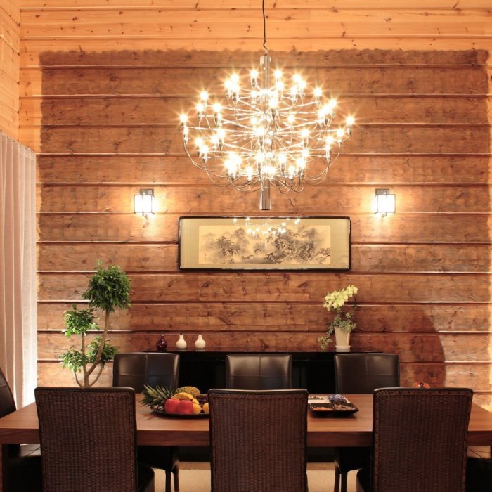 Люстра в деревянный дом