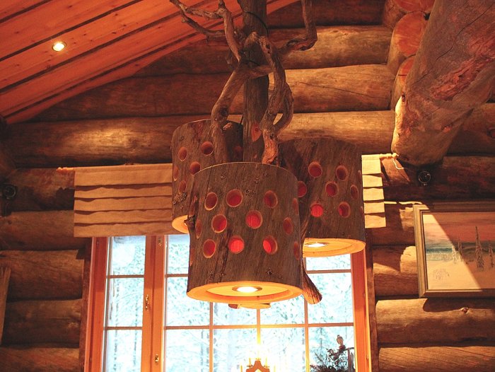 Люстра в деревянный дом