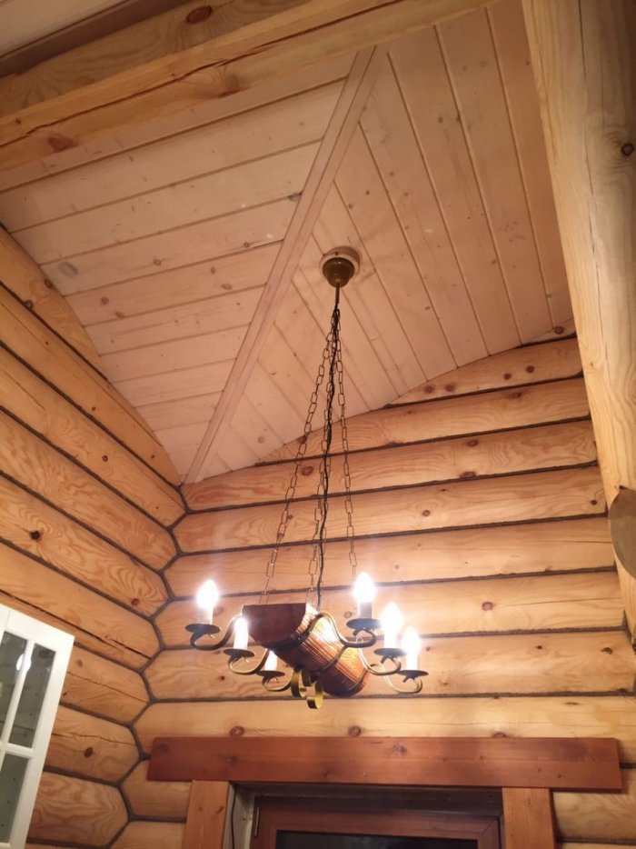 Люстра в деревянный дом