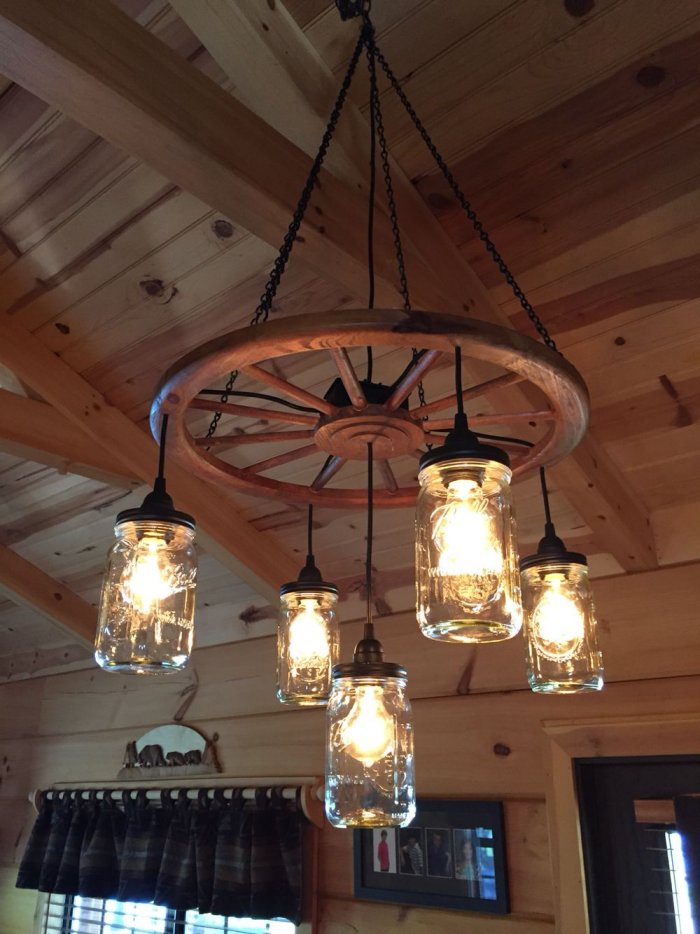 Люстра в деревянный дом