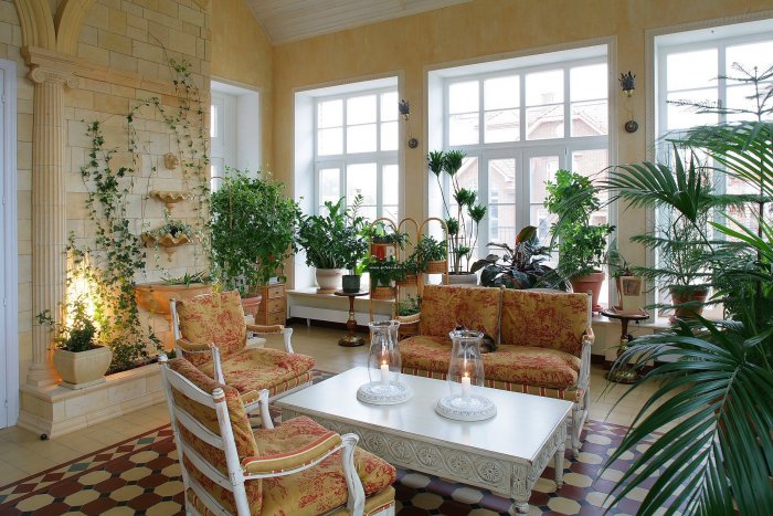 Зимний сад в частном доме