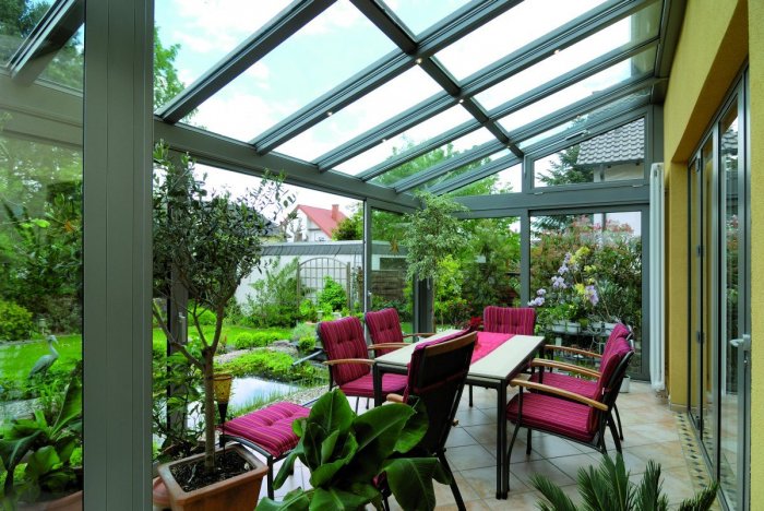 Прозрачная крыша для террасы