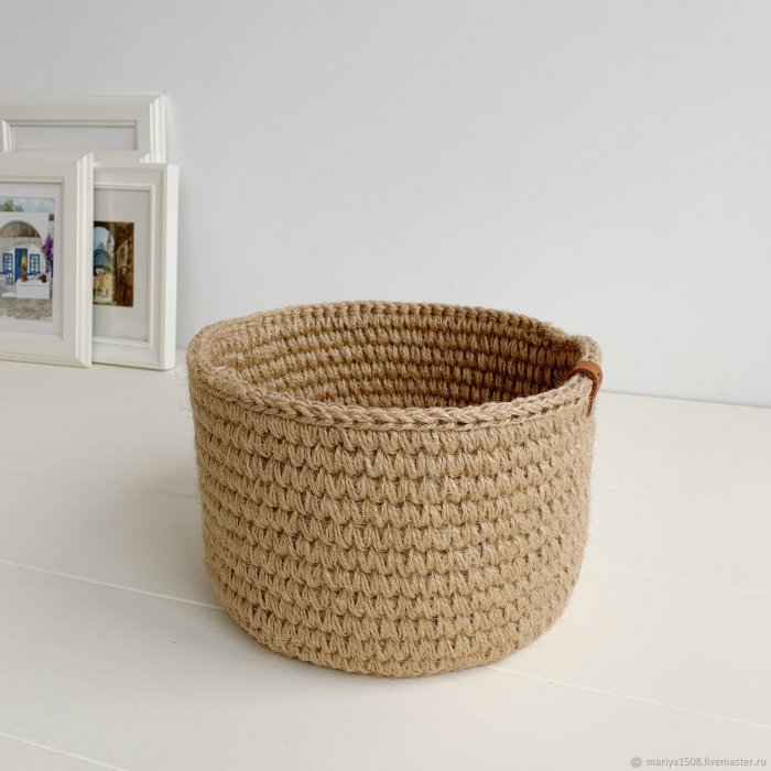 Корзины для хранения из джута