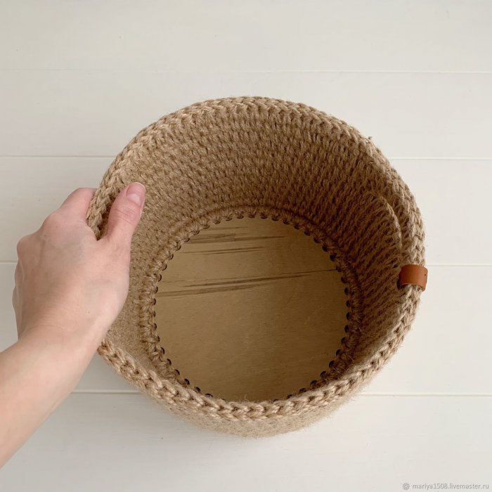 Плетеные корзины из шпагата