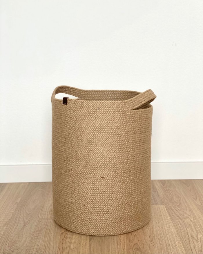 Корзина для белья из джута