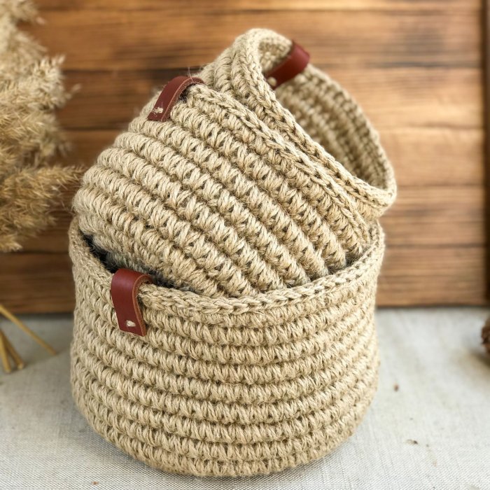 Корзинки из джута