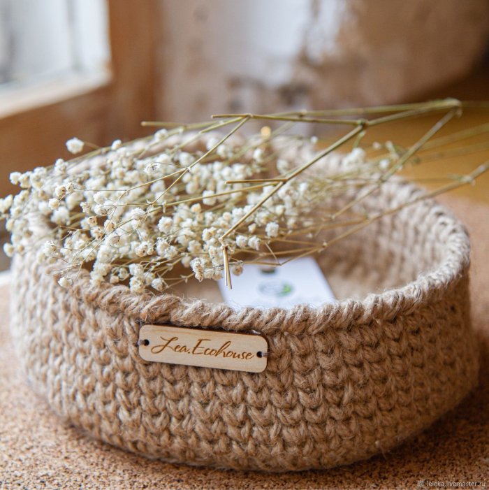 Корзина из джута своими руками