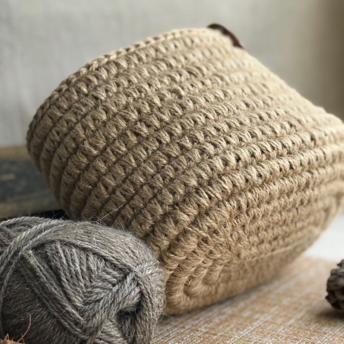 Корзины для хранения из джута