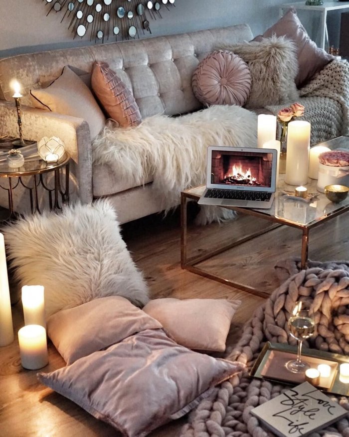 Уютный зимний интерьер