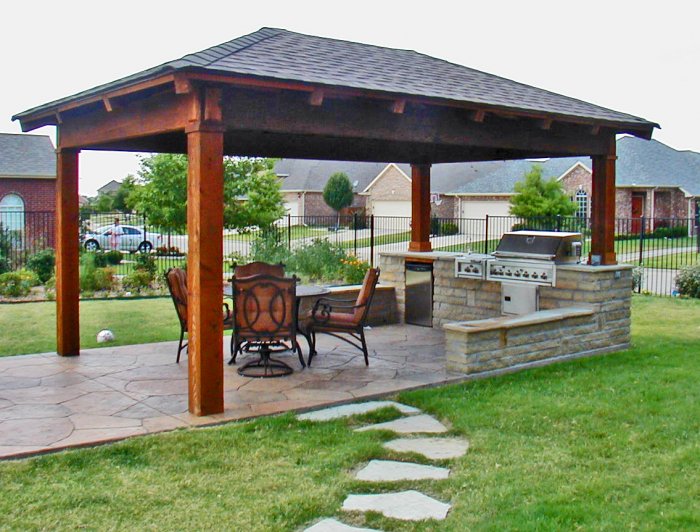 Навес для летней кухни