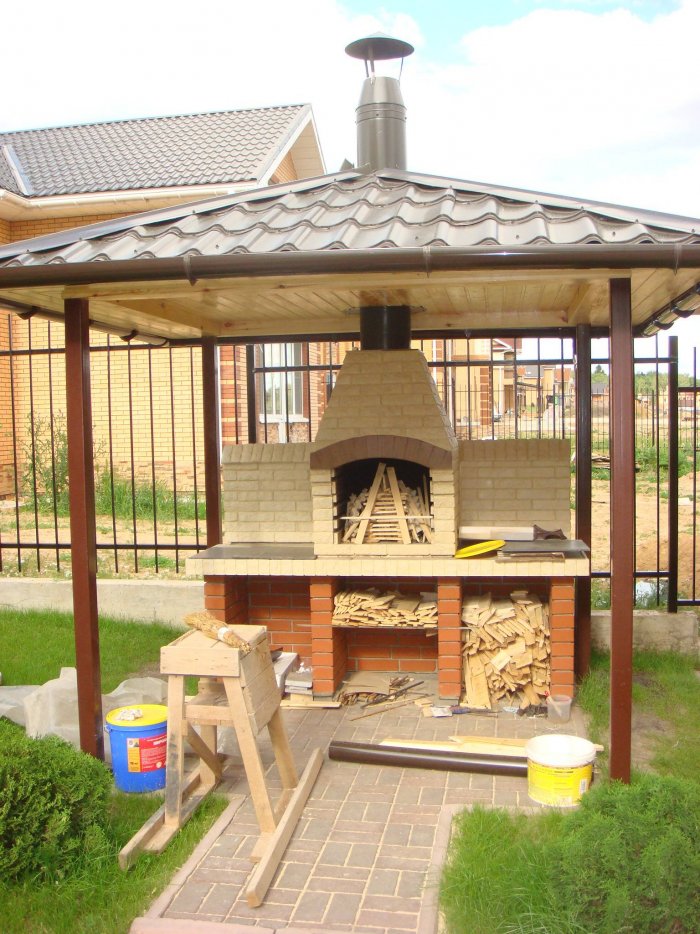 Беседка с мангальной