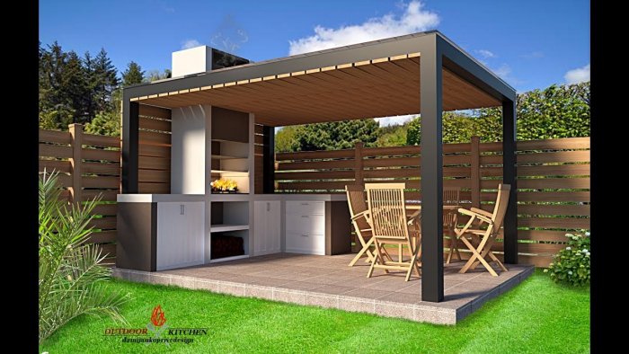 Летняя кухня в современном стиле