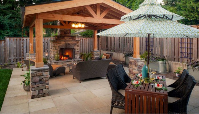 Фазенда беседка с мангалом