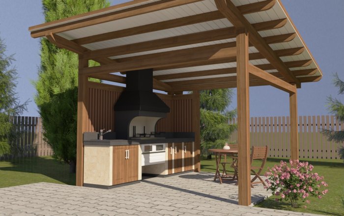 Барбекю под навесом