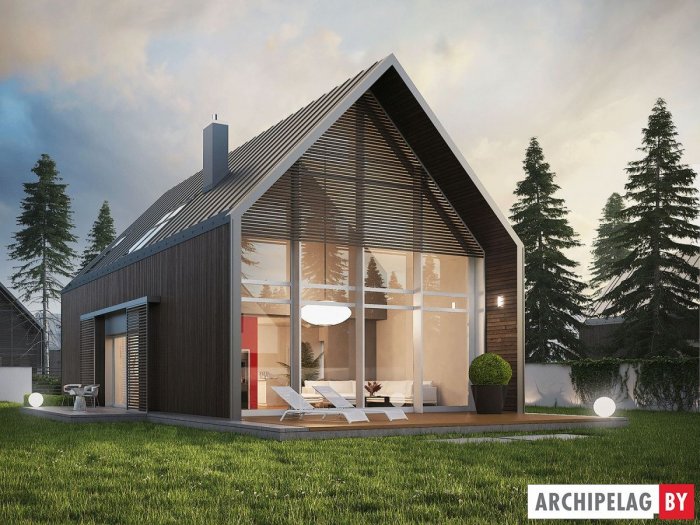 Дом в стиле барнхаус Скандинавия