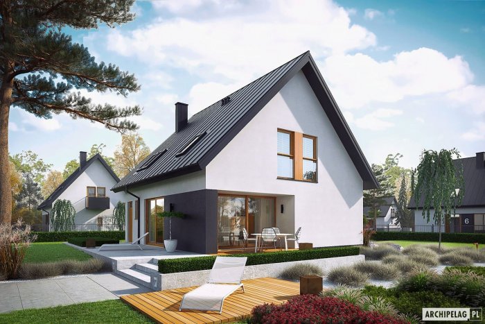 Современный мансардный дом