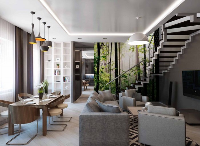 Таунхаус внутри интерьер