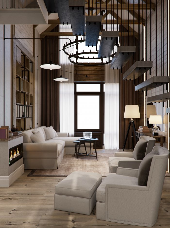 Стильный интерьер таунхауса