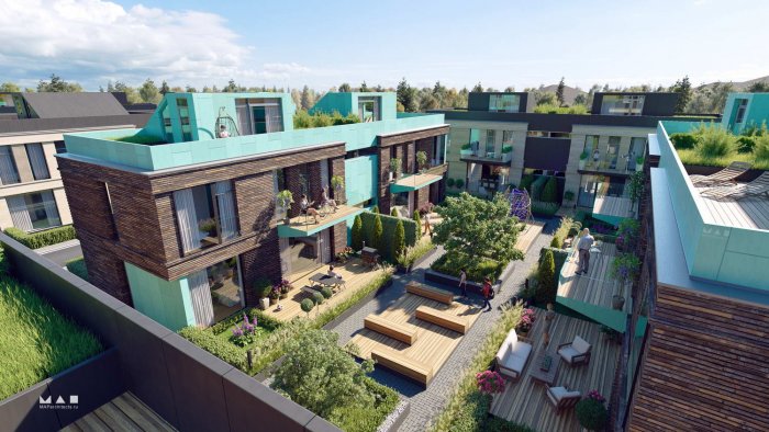 Современный небольшой таунхаус