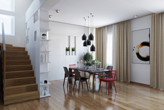 Скандинавский стиль в интерьере таунхауса