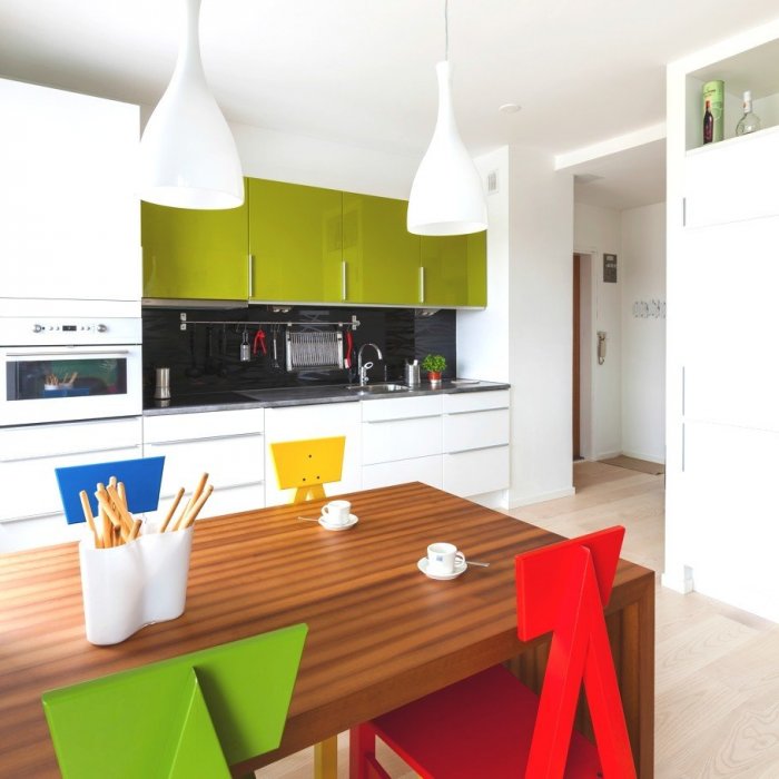 Яркая дизайнерская кухня