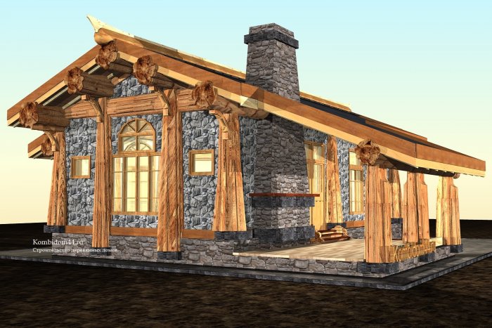 Дом «Post & Beam» кедр