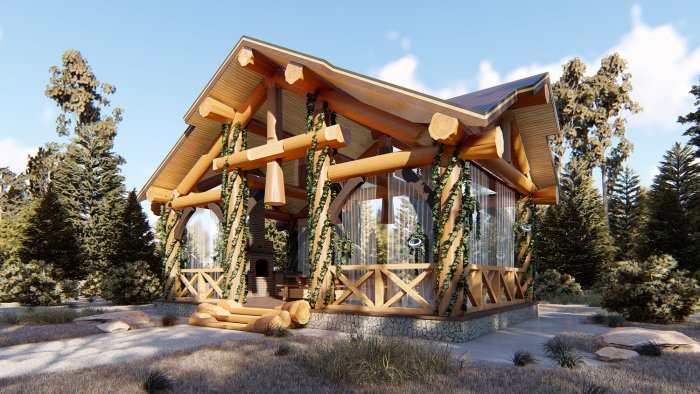 Беседка пост энд Бим