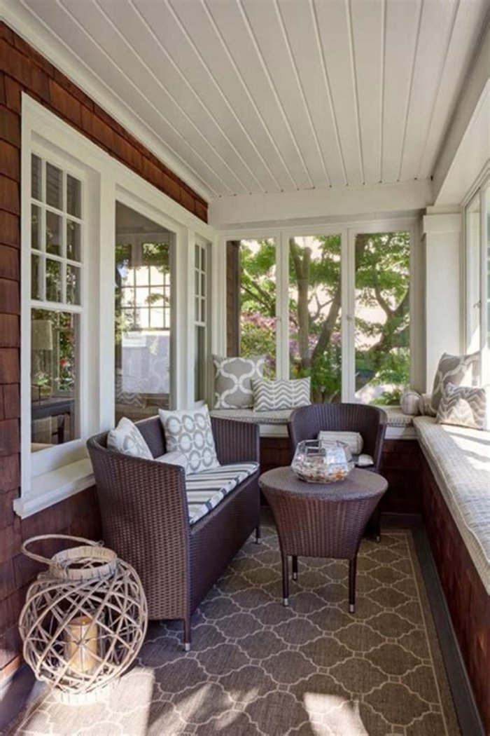 Интерьер дачной веранды