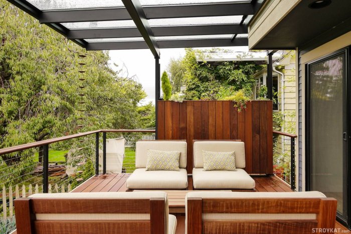 Терраса с балконом