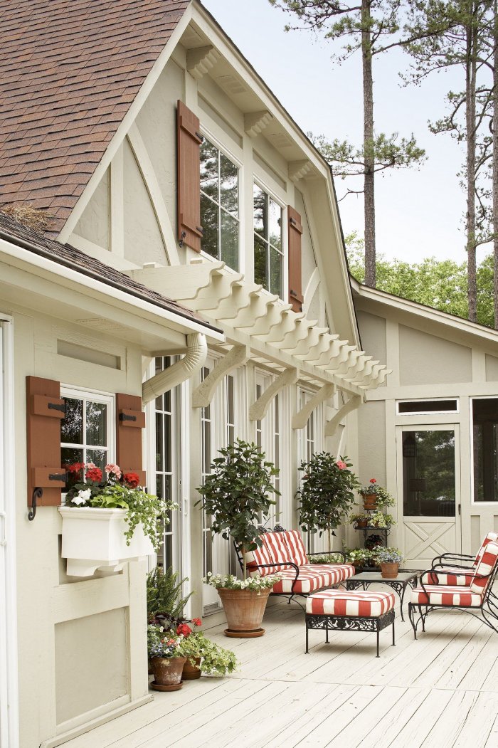 Терраса с открытым балконом