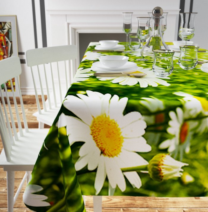 Скатерть "сервиз" 145х220см фотопечать СФ-220