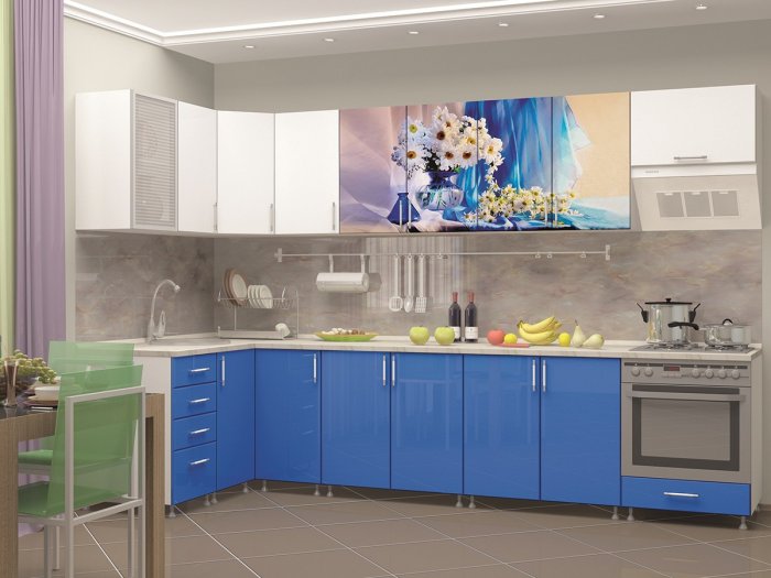 Кухня лазурь мебельная фабрика миф