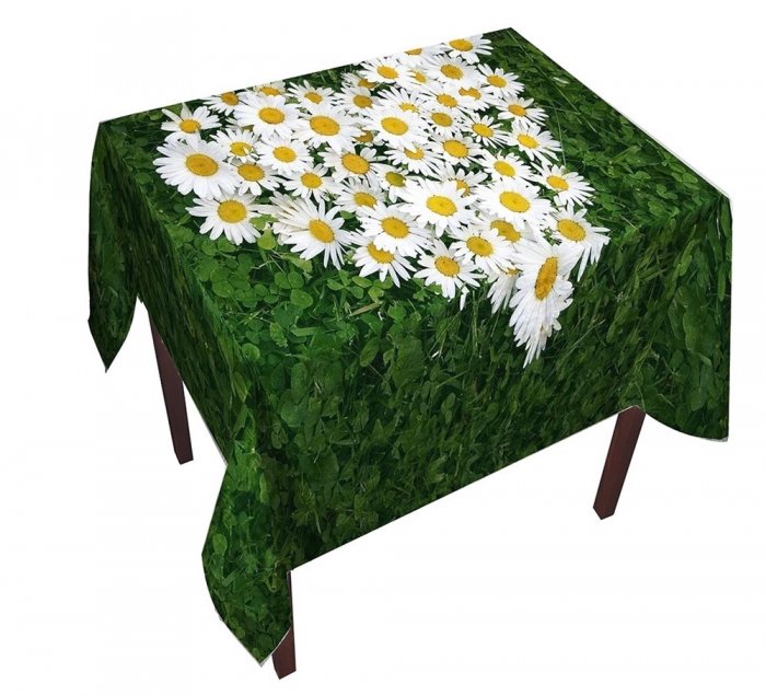 Скатерть Ромашка 85см*85см YM-128100 (бордовая)