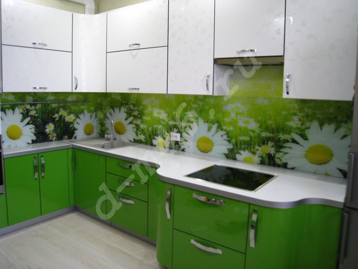 Стеновая панель для зеленой кухни