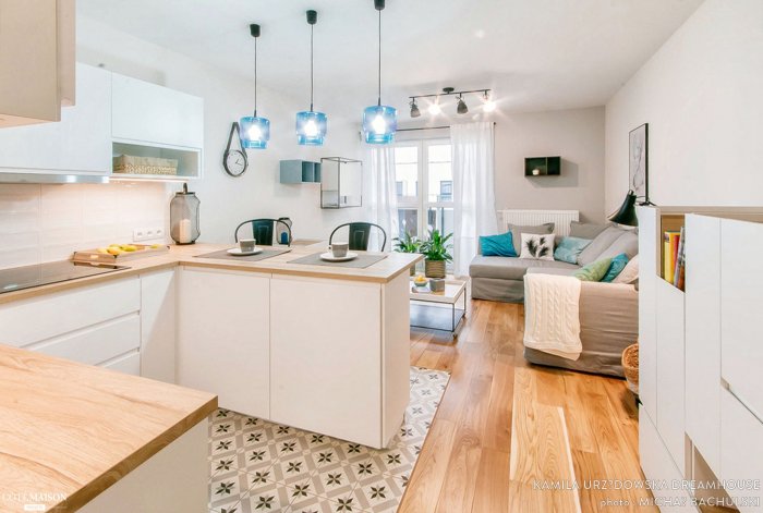 П образная кухня в скандинавском стиле