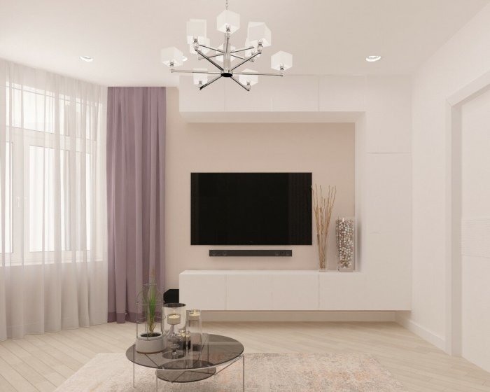 Интерьер в светлых тонах без мебели