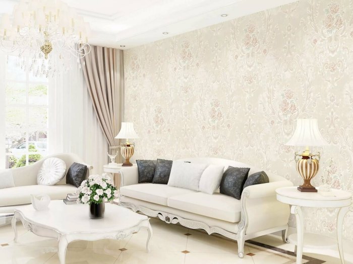 Модные обои для гостиной