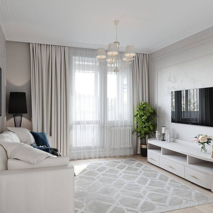 Светлая гостиная 2021
