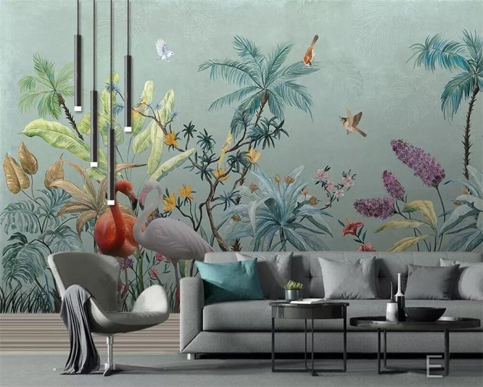 Affresco лес птицы