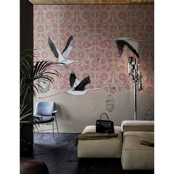 Дизайн интерьера птички на стене