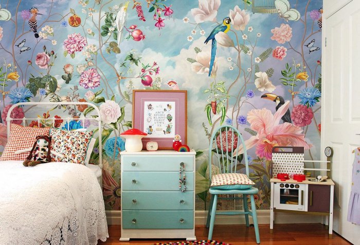 Фрески афреско в детской комнаты