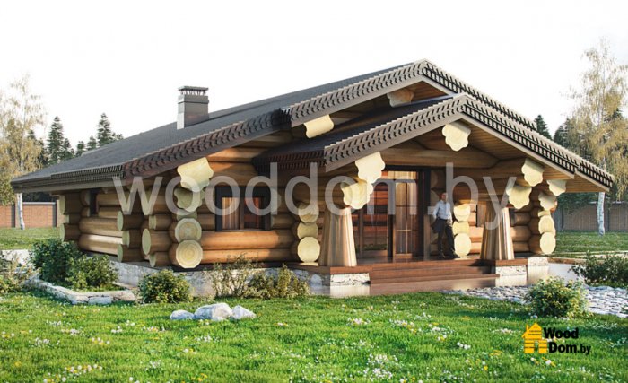 Дом из кедра дикий сруб