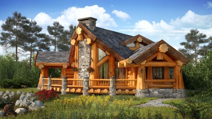 Дом Шале канадская рубка