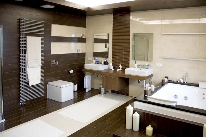 Проект ванной комнаты в частном доме