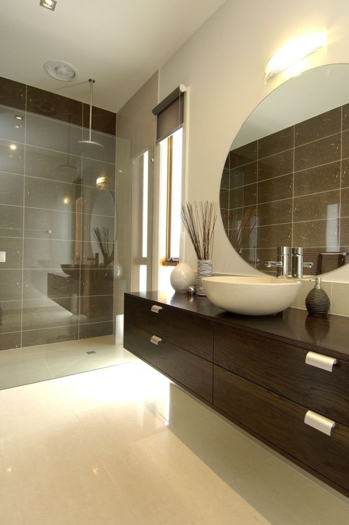 Ванная в коричневом цвете